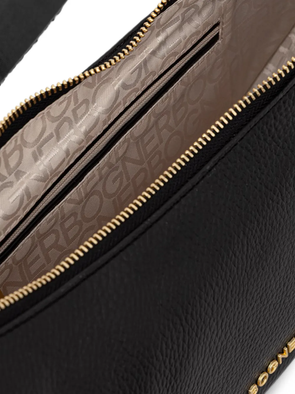 BOGNER Wallis Kyla grained-leather crescent shoulder bag Zwart