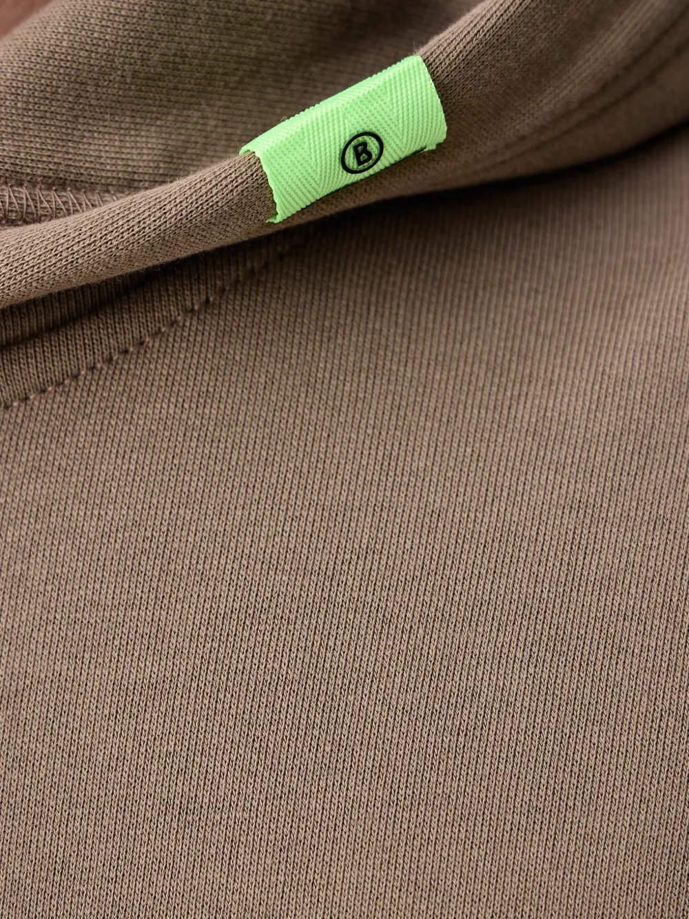BOGNER FIRE+ICE Covell hoodie met logoprint en trekkoord Bruin