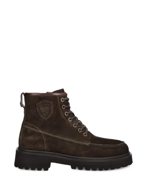 Blauer suede lace-up boots