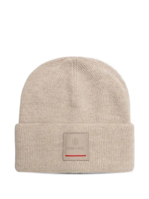 BOGNER FIRE+ICE Tarek logo-patch beanie hat