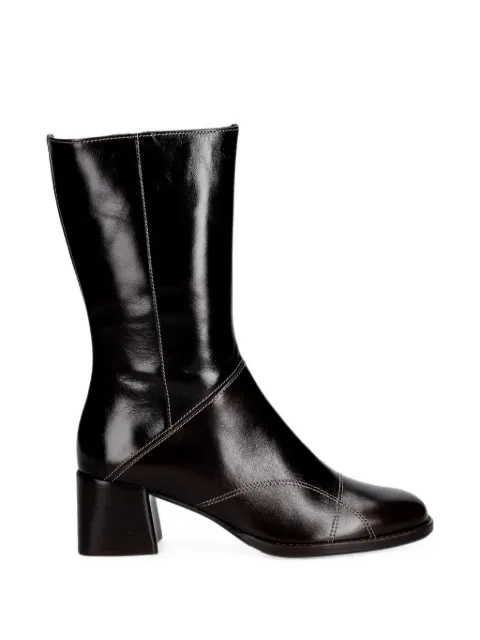 BILLI BI contrast-stitch calf leather ankle boots