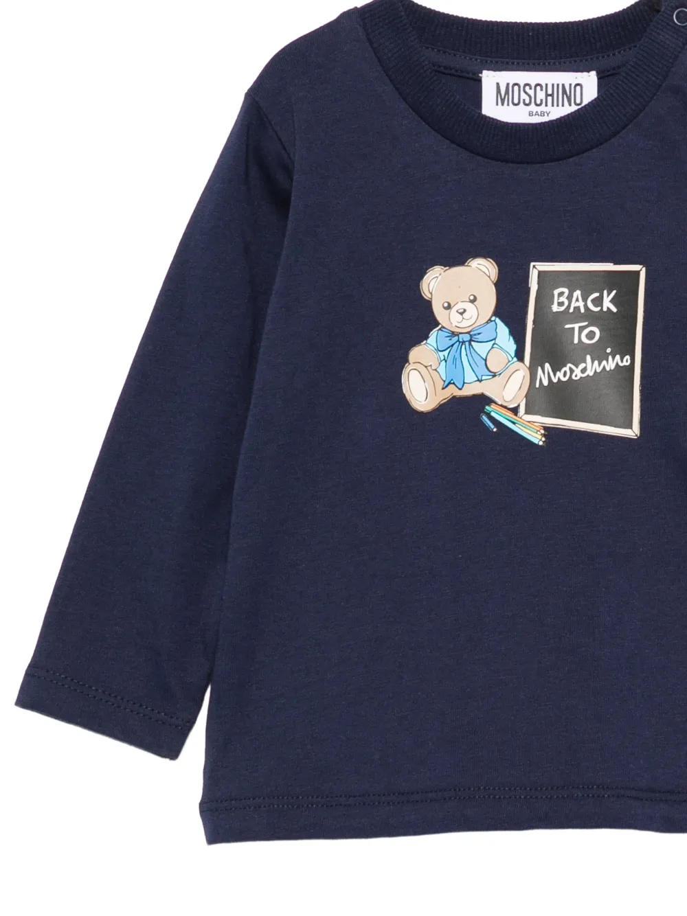 Moschino Kids T-shirt met lange mouwen Blauw