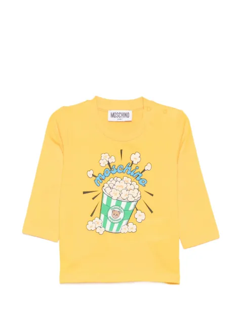 Moschino Kids popcorn-print long-sleeve T-shirt
