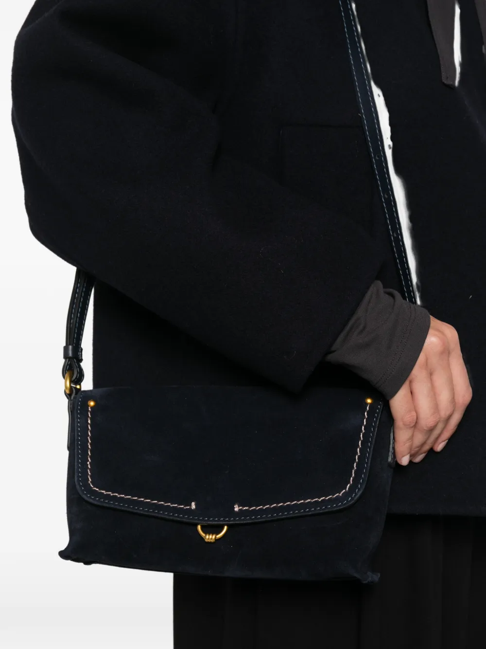 GIANNI CHIARINI Eugenia crossbodytas van suède Blauw