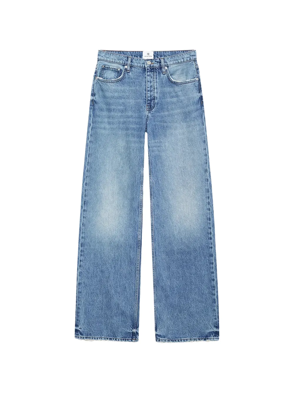 ANINE BING washed-effect wide-leg jeans