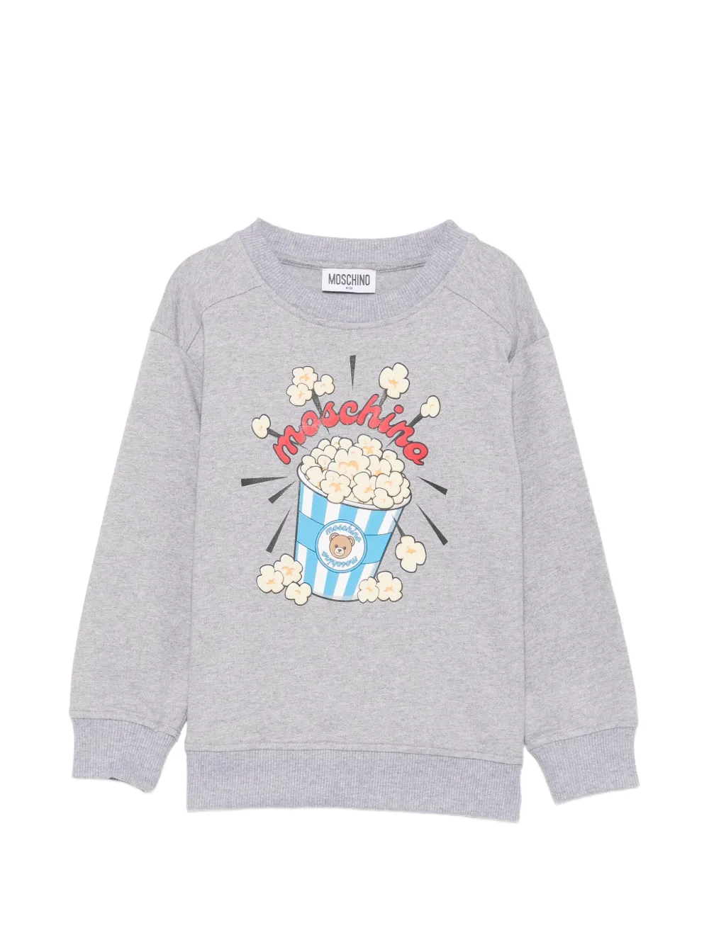 Moschino Kids popcorn-print sweater - Grigio