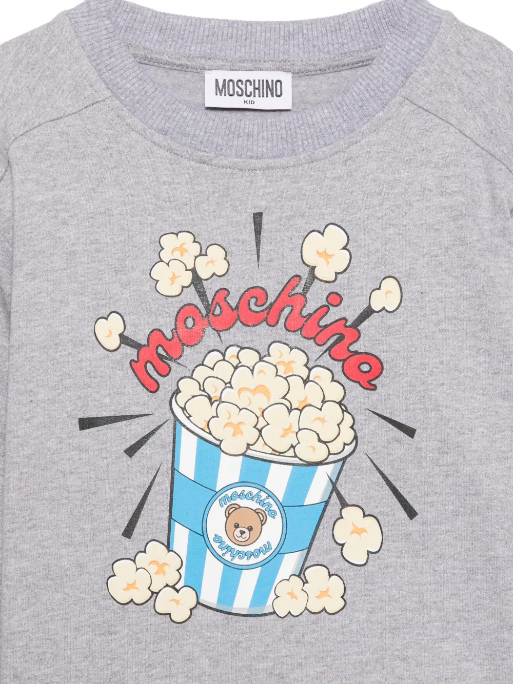 Moschino Kids popcorn-print sweater Grijs
