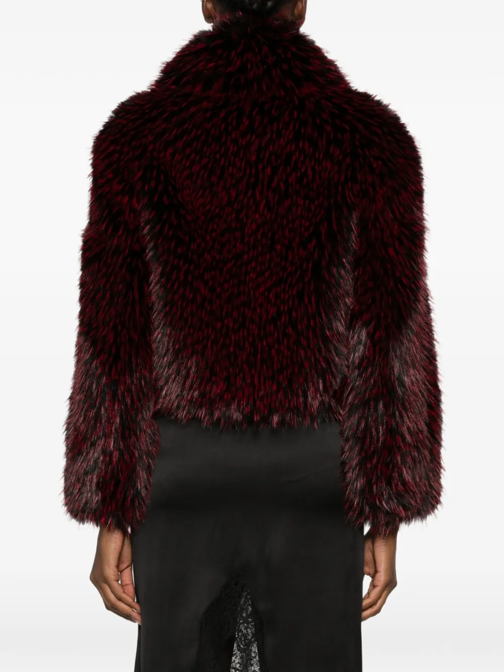 DVF Diane von Furstenberg Kaz cropped jack van imitatiebont Rood