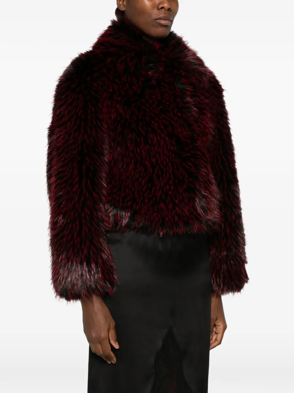 DVF Diane von Furstenberg Kaz cropped jack van imitatiebont Rood