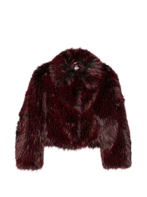 DVF Diane von Furstenberg Kaz faux-fur cropped jacket