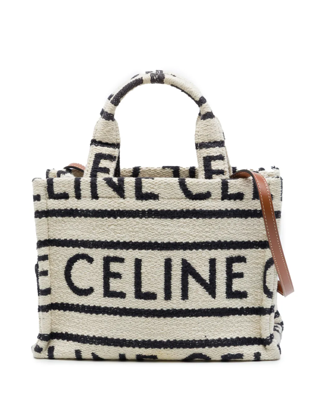 Celine Pre-Owned 2022 Small Canvas Cabas Thais satchel - Toni neutri