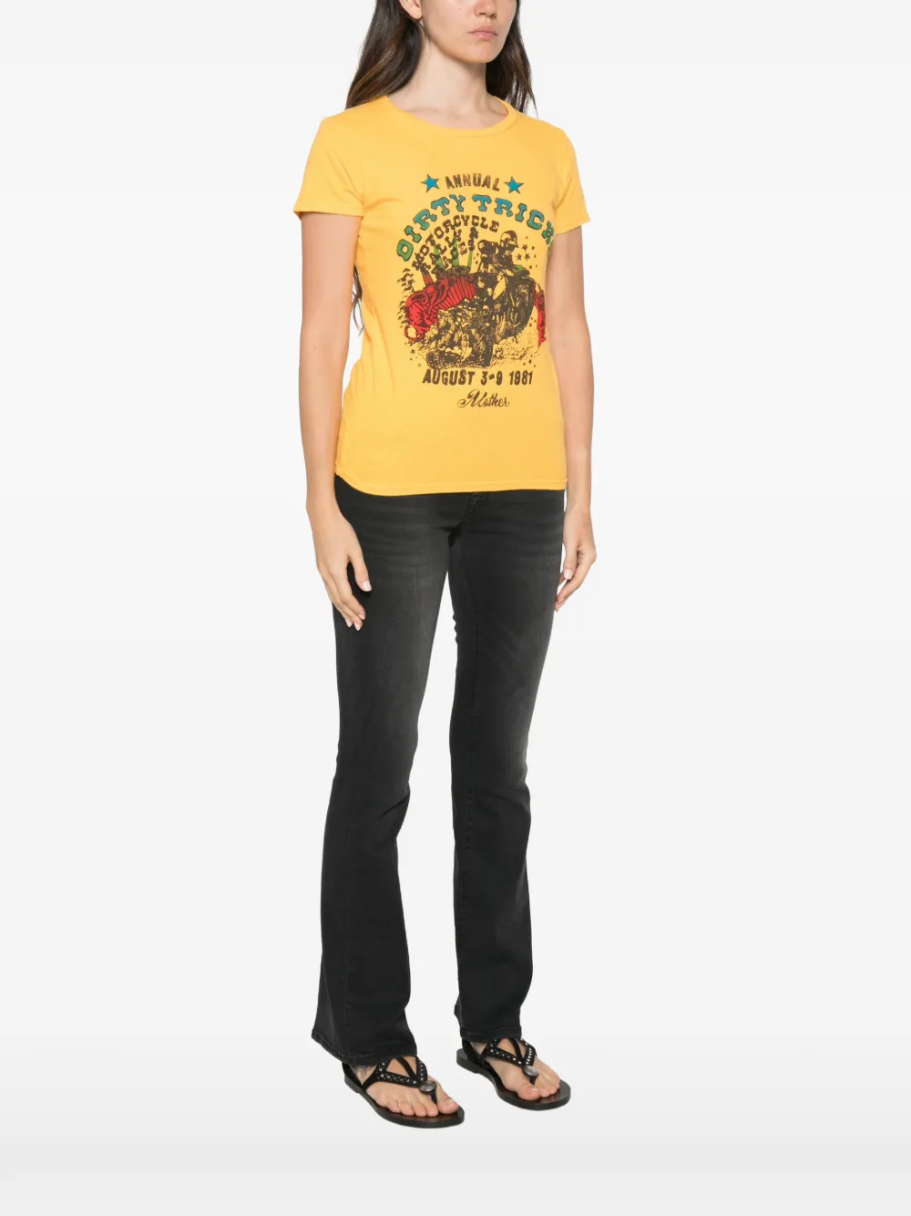 MOTHER The Lil Goodie T-shirt met grafische print Geel