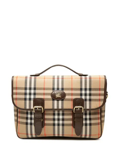 Burberry Pre-Owned 20th Century Haymarket Check Canvas business bag
