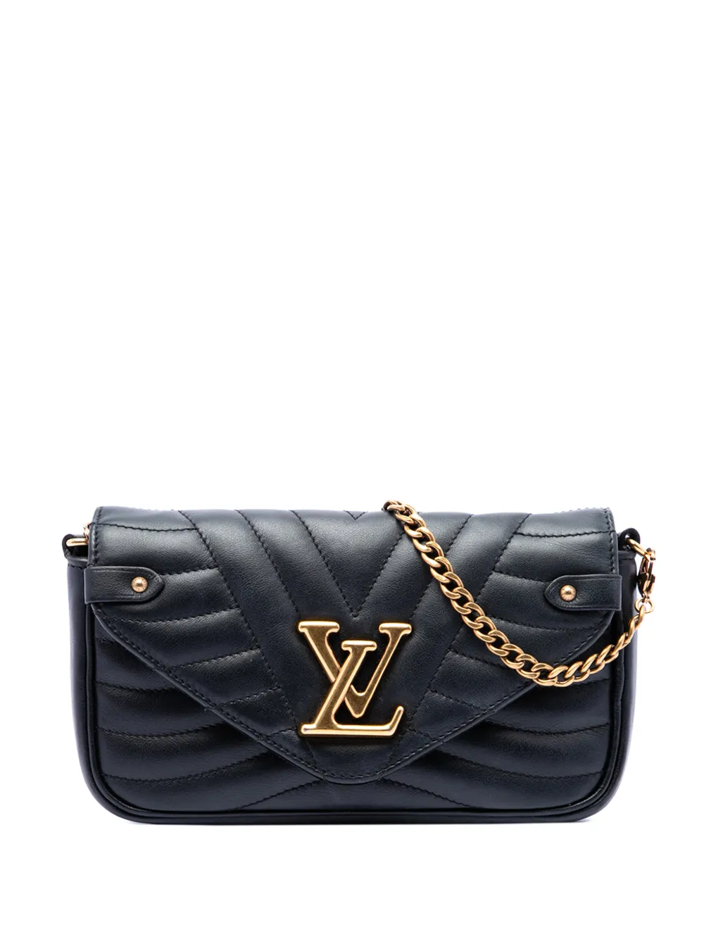 Louis Vuitton Pre-Owned 2019 New Wave Chain Pochette crossbody bag - Black