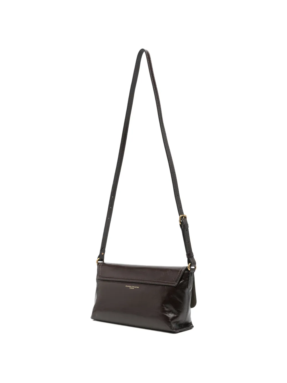 GIANNI CHIARINI Eugenia leren schoudertas Bruin
