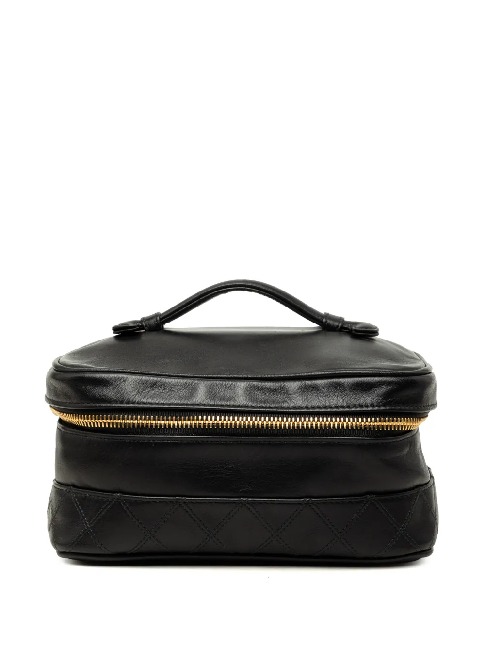 CHANEL Pre-Owned 1989-1991 CC Quilted Lambskin vanity bag - Nero