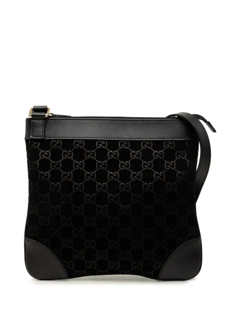 Gucci Pre-Owned bolsa crossbody de gamuza con logo GG 2000-2015