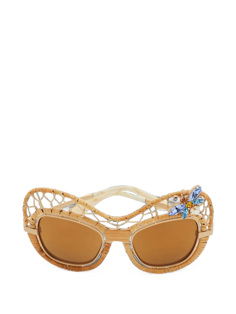 Dolce & Gabbana Pre-Owned lunettes de soleil DG2159 à monture papillon - Marron Dolce & Gabbana Pre-Owned lunettes de soleil DG2159 à monture papillon - Marron