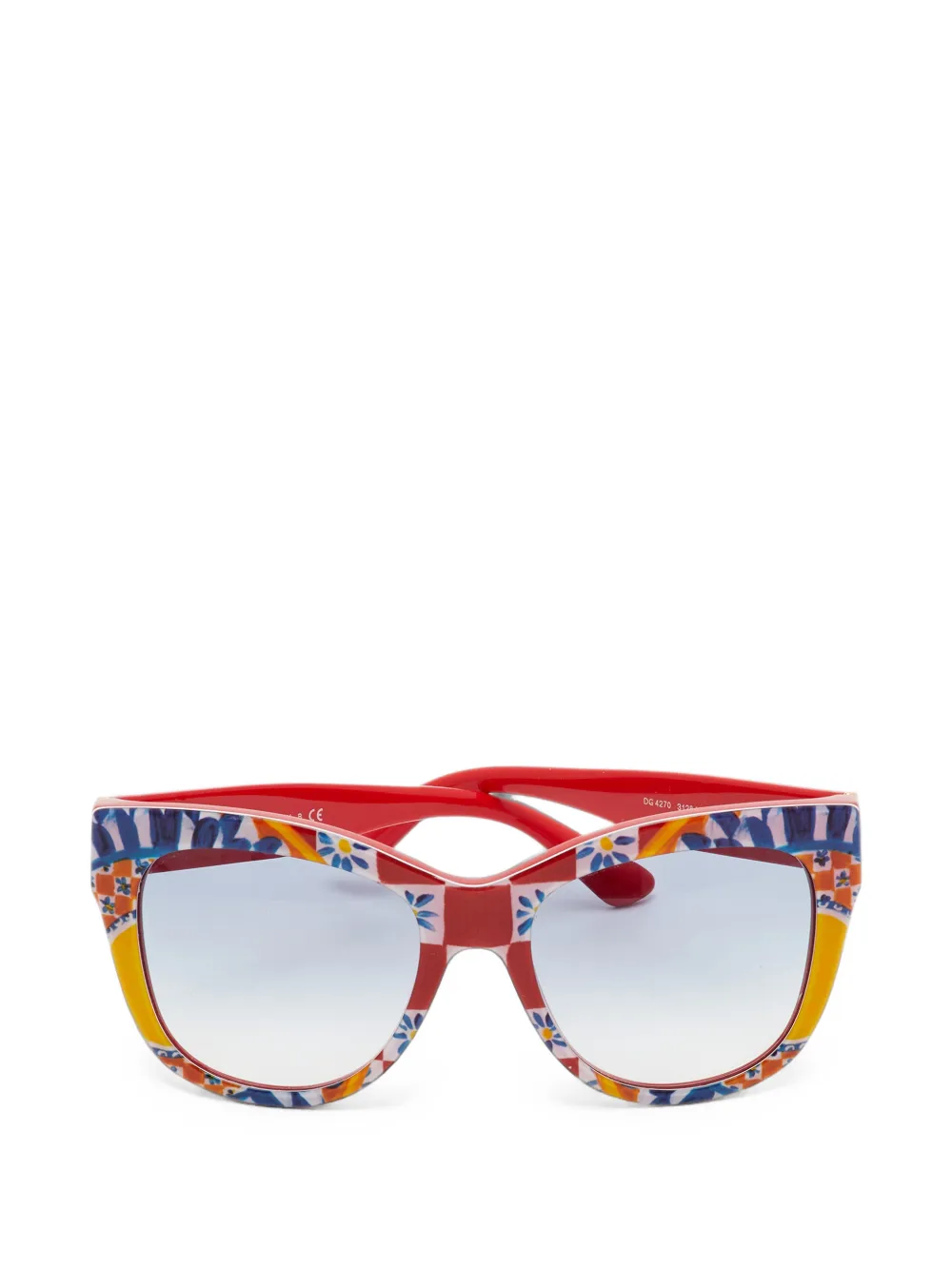 Dolce & Gabbana Pre-Owned lunettes de soleil Sicily Mambo à monture papillon - Rouge Dolce & Gabbana Pre-Owned lunettes de soleil Sicily Mambo à monture papillon - Rouge