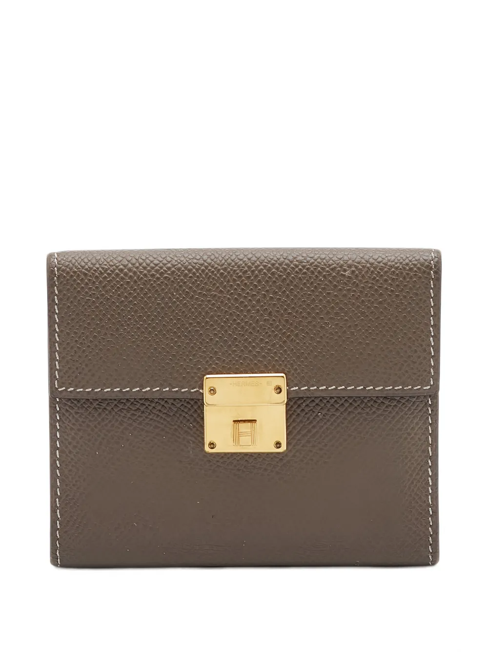Hermès Pre-Owned 2019 Clic Epsom Portemonnaie 12cm - Braun