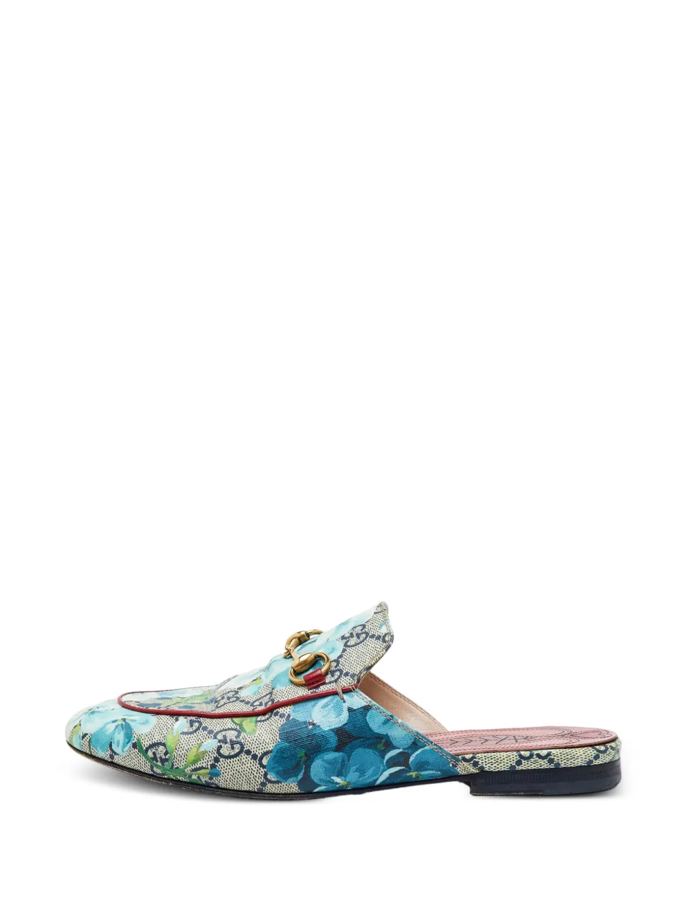 Gucci Pre-Owned mules Princetown Blomms Horsebit - Bleu Gucci Pre-Owned mules Princetown Blomms Horsebit - Bleu
