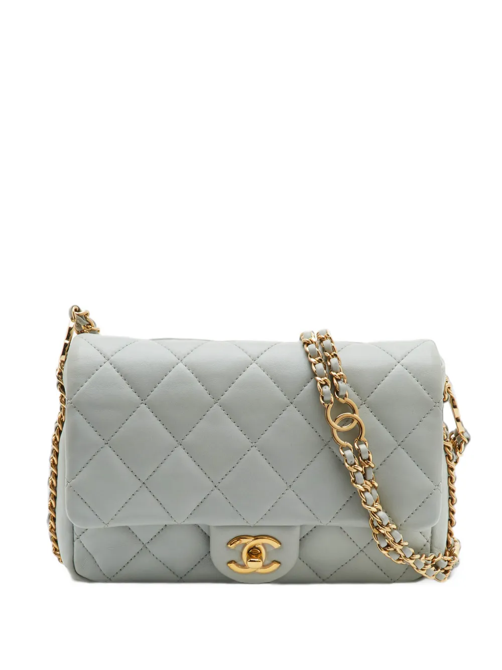 CHANEL Pre-Owned 2021 CC turn-lock quilted shoulder bag - Grigio
