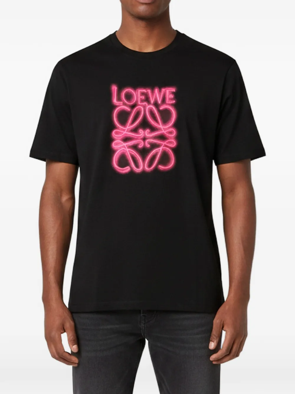 Loewe Pre-Owned Neon Anagram T-shirt | Black | Image 1