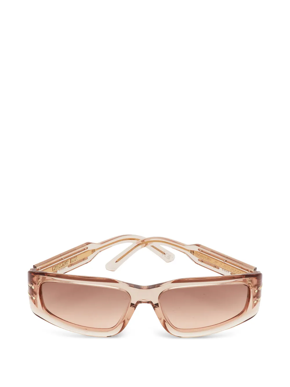 Christian Dior Pre-Owned lunettes de soleil DiorSignature à monture rectangulaire - Rose Christian Dior Pre-Owned lunettes de soleil DiorSignature à monture rectangulaire - Rose