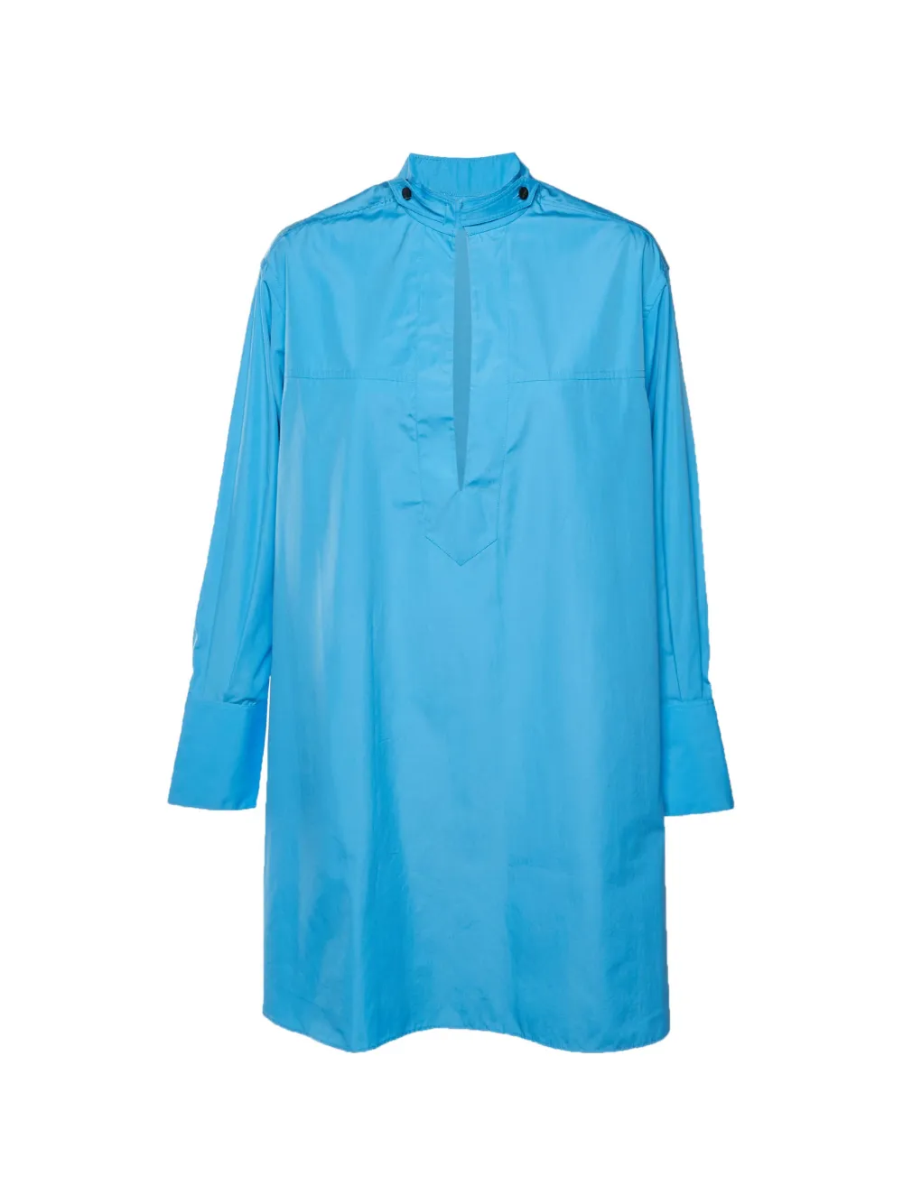 Ferragamo Pre-Owned robe-tunique à col officier - Bleu