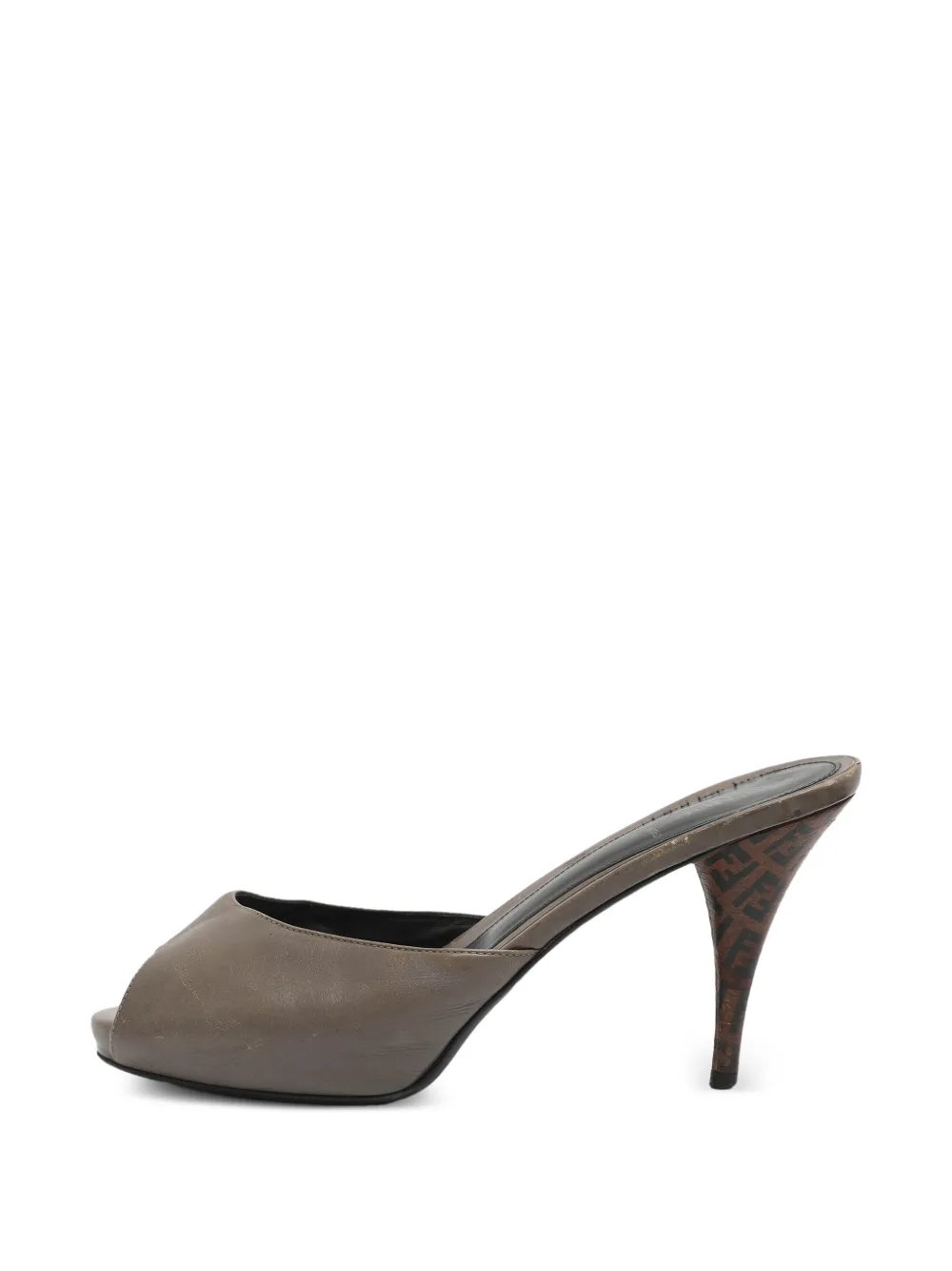 Fendi Pre-Owned FF Superstar Peeptoe-Sandalen - Grau