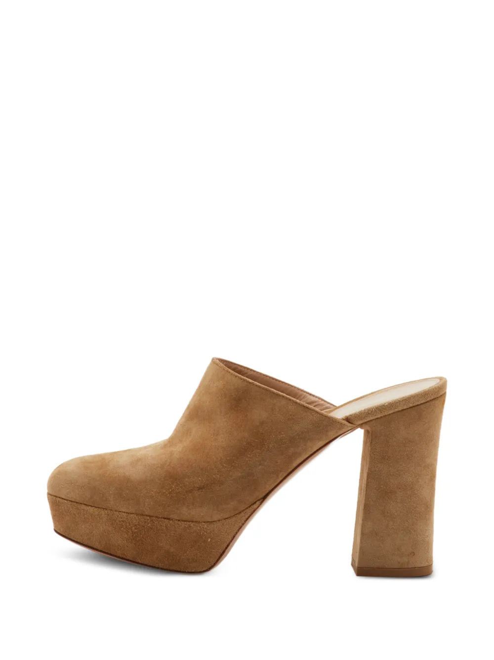 Gianvito Rossi block-heel mules - Marrone