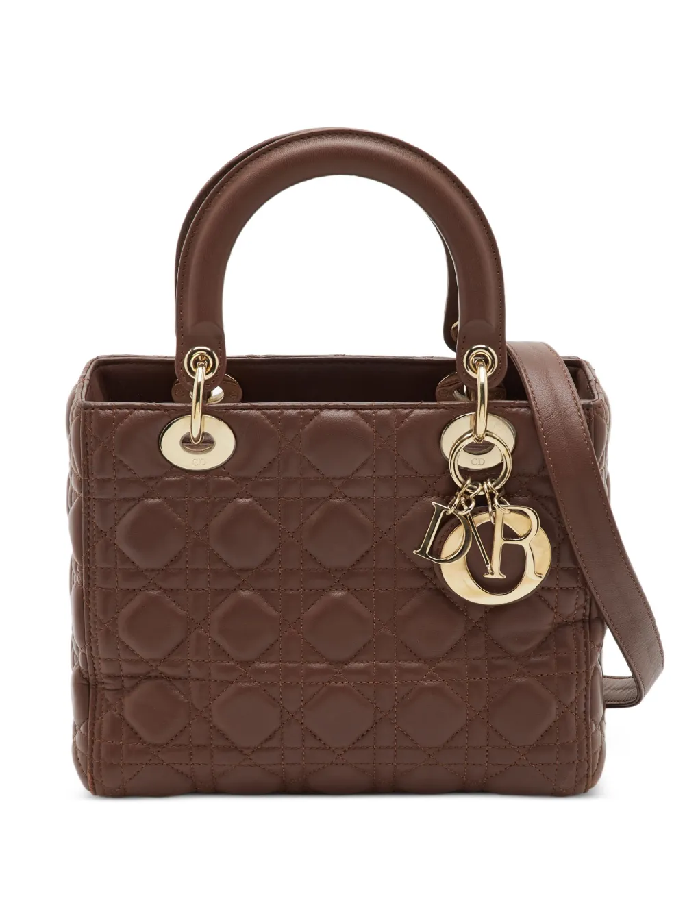 Christian Dior Pre-Owned 2018 mittelgroße Lady Dior Tote Bag - Braun