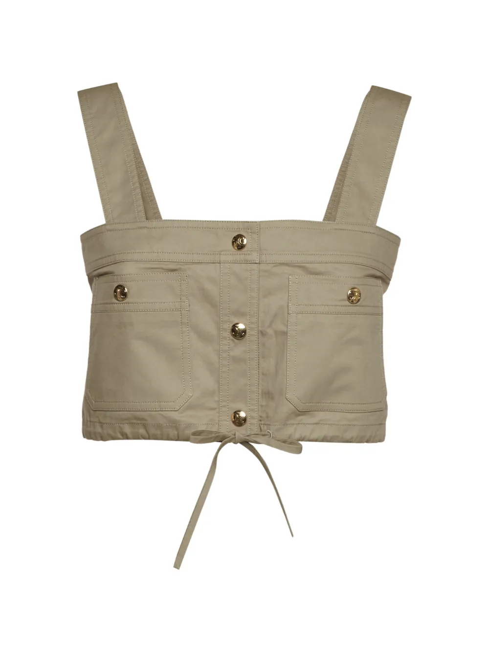 Celine Pre-Owned Cropped-Top mit Kordelzug - Nude