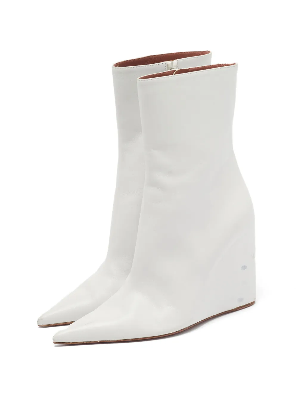 Amina Muaddi bottines compensées Pernille - Blanc Amina Muaddi bottines compensées Pernille - Blanc