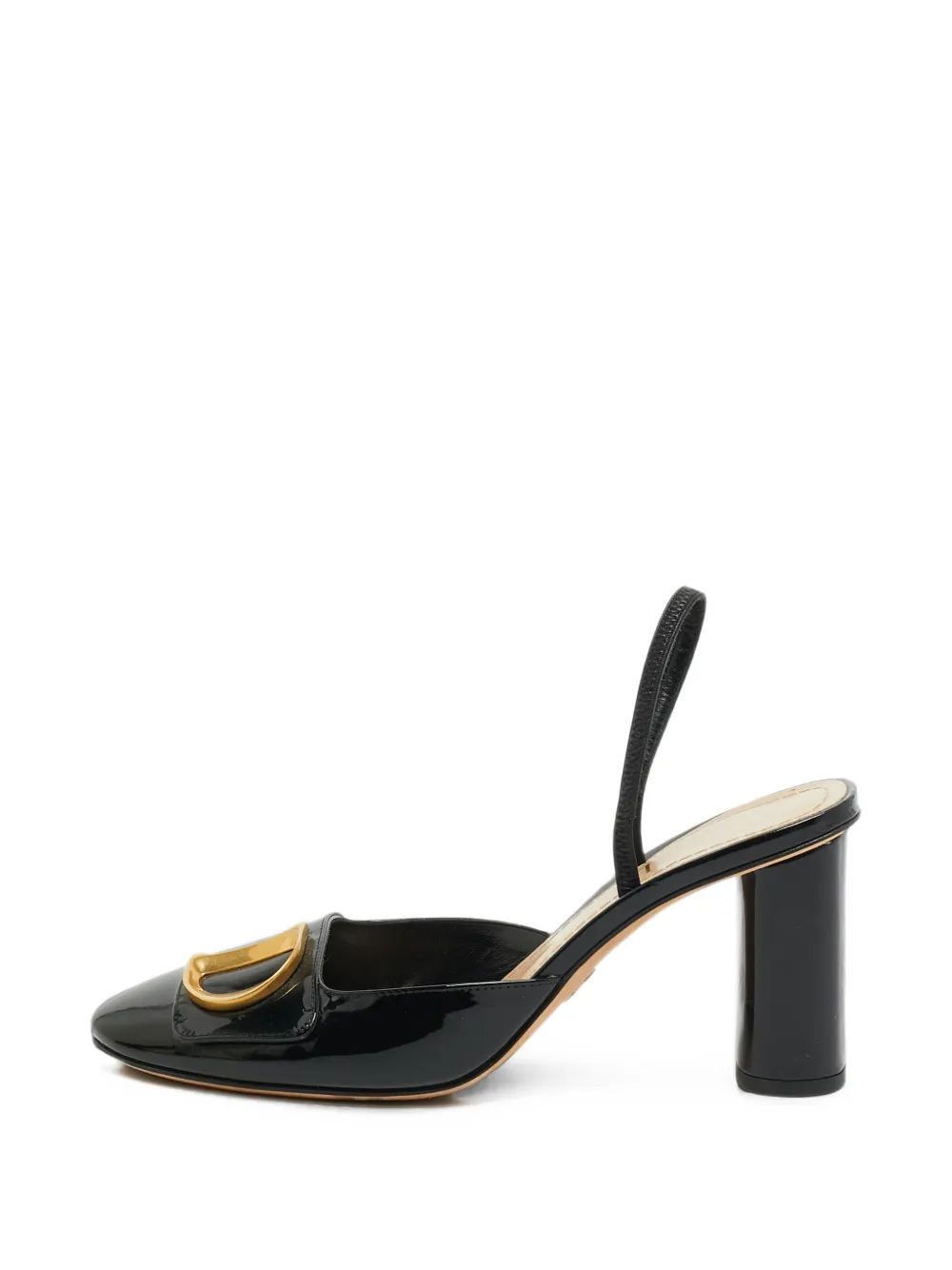 Christian Dior Pre-Owned C'est block heel patent-leather pumps - Schwarz