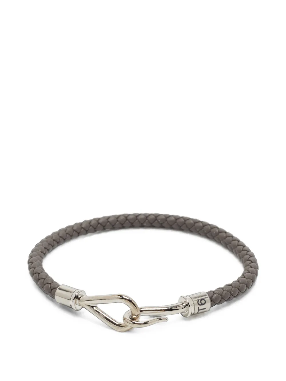 Hermès Pre-Owned Geflochtenes Jumbo H Lederarmband - Grau
