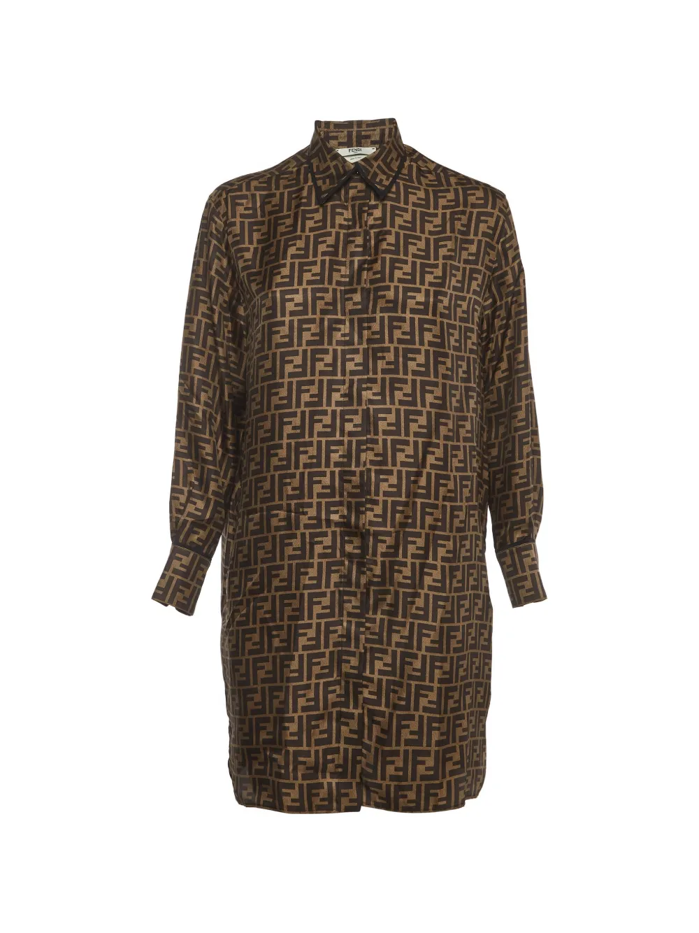 Fendi Pre-Owned robe courte à boutonnière - Marron