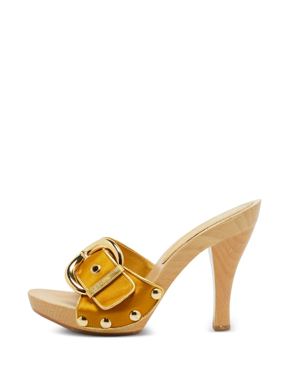 Casadei buckled platform clogs - Oro