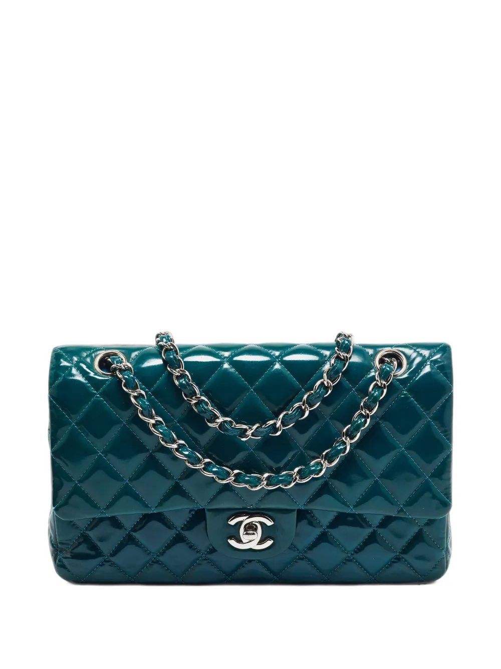CHANEL Pre-Owned 2014 Classic Double Flap quilted shoulder bag - Verde