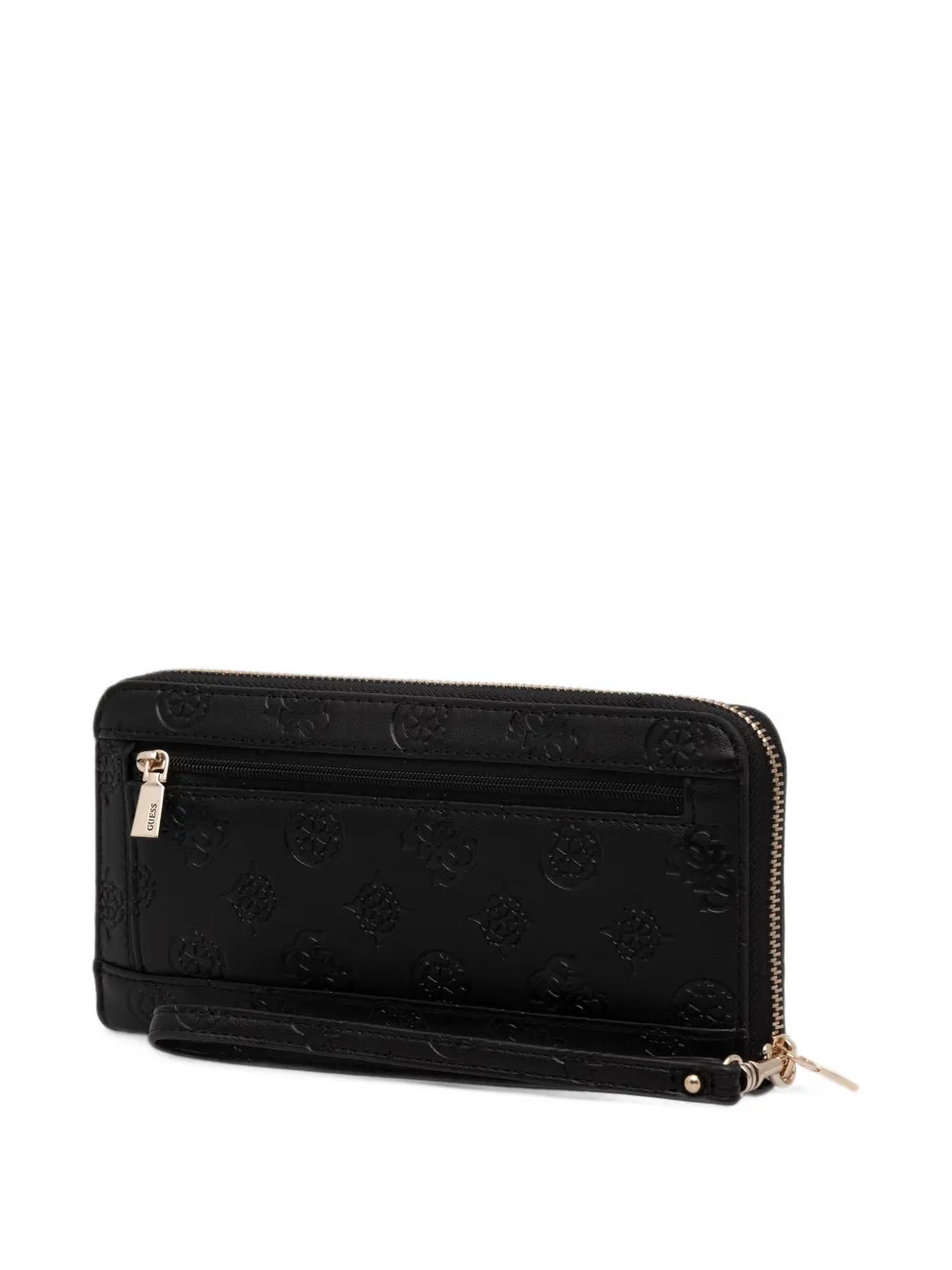 GUESS USA Carmella logo-embossed zip-around wallet Zwart