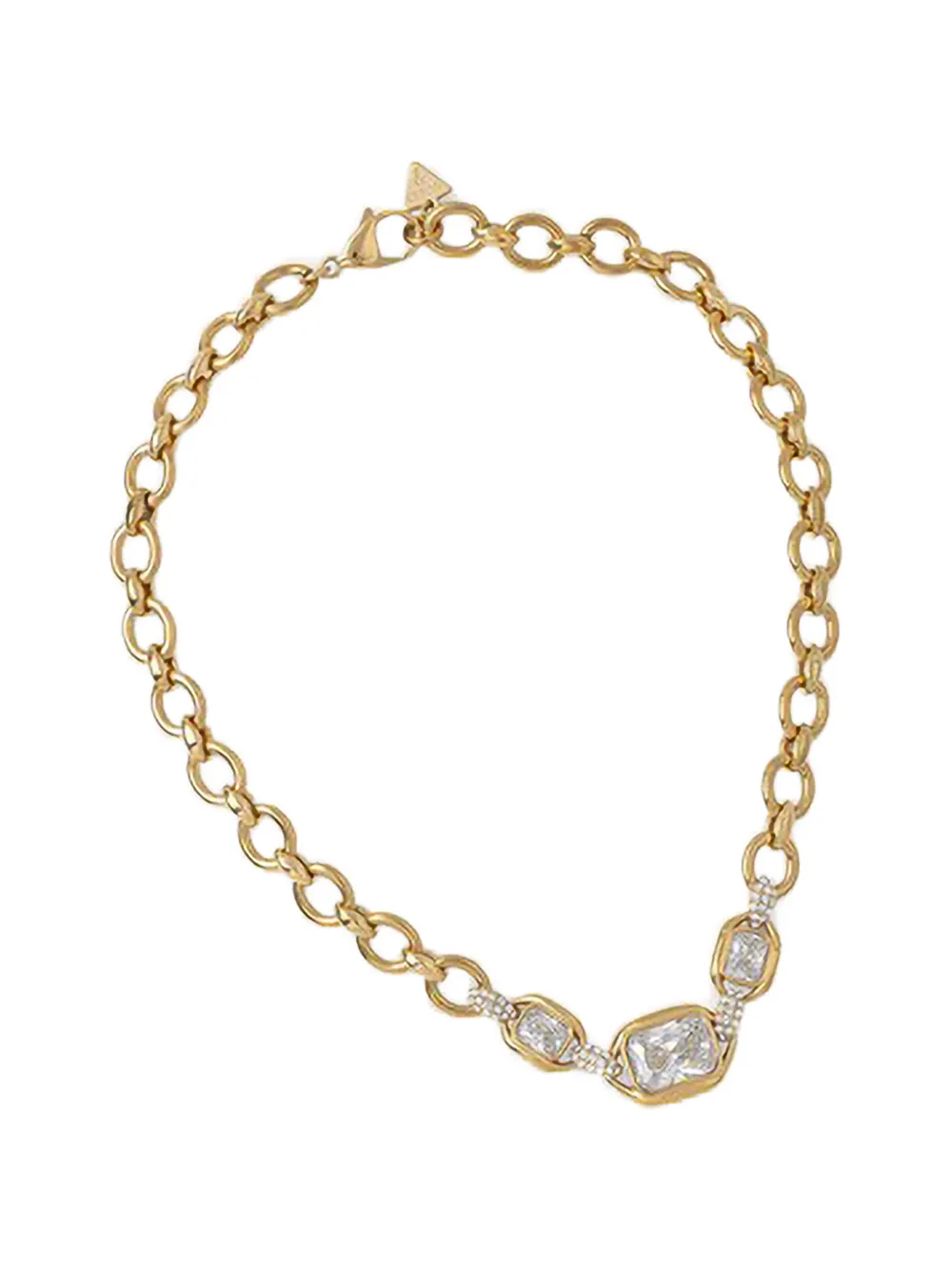 GUESS USA Radiosa crystal-embellished cable-link necklace - Gold