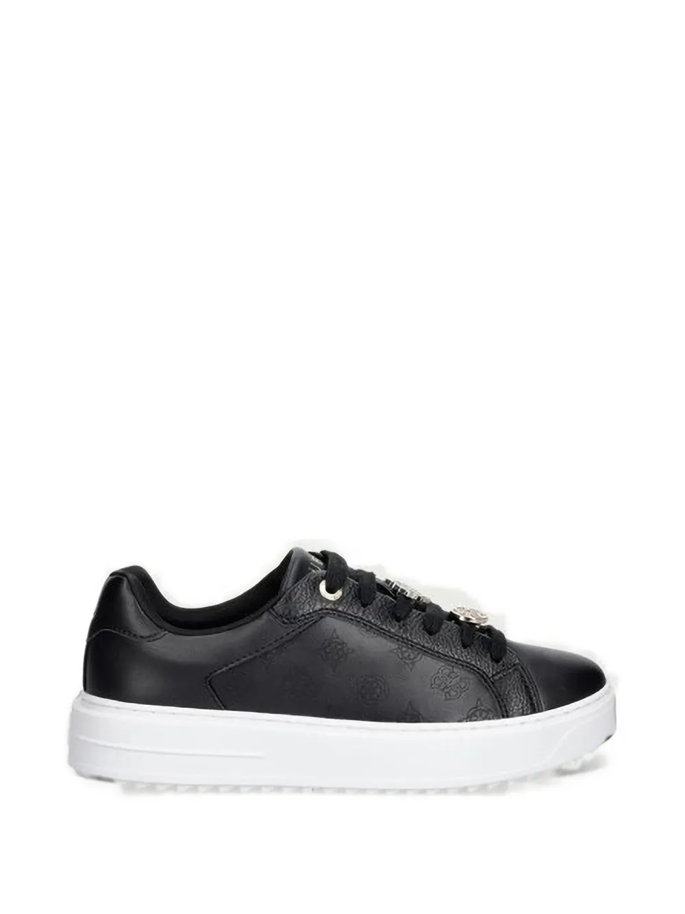 GUESS USA Duena monogram-embossed logo-charm sneakers - Noir