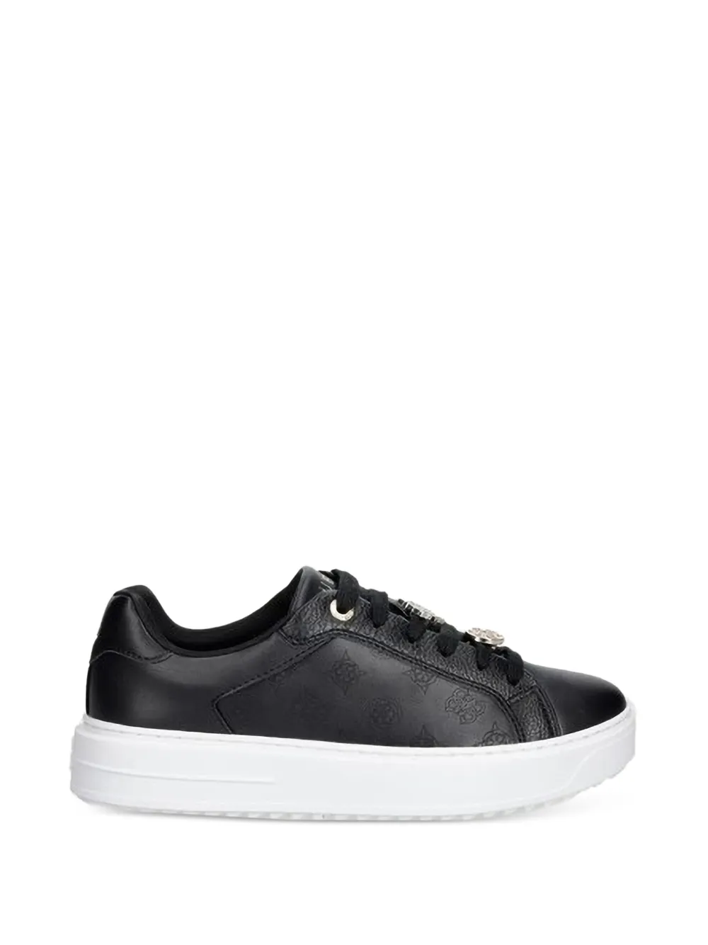 GUESS USA Duena monogram-embossed logo-charm sneakers - Schwarz