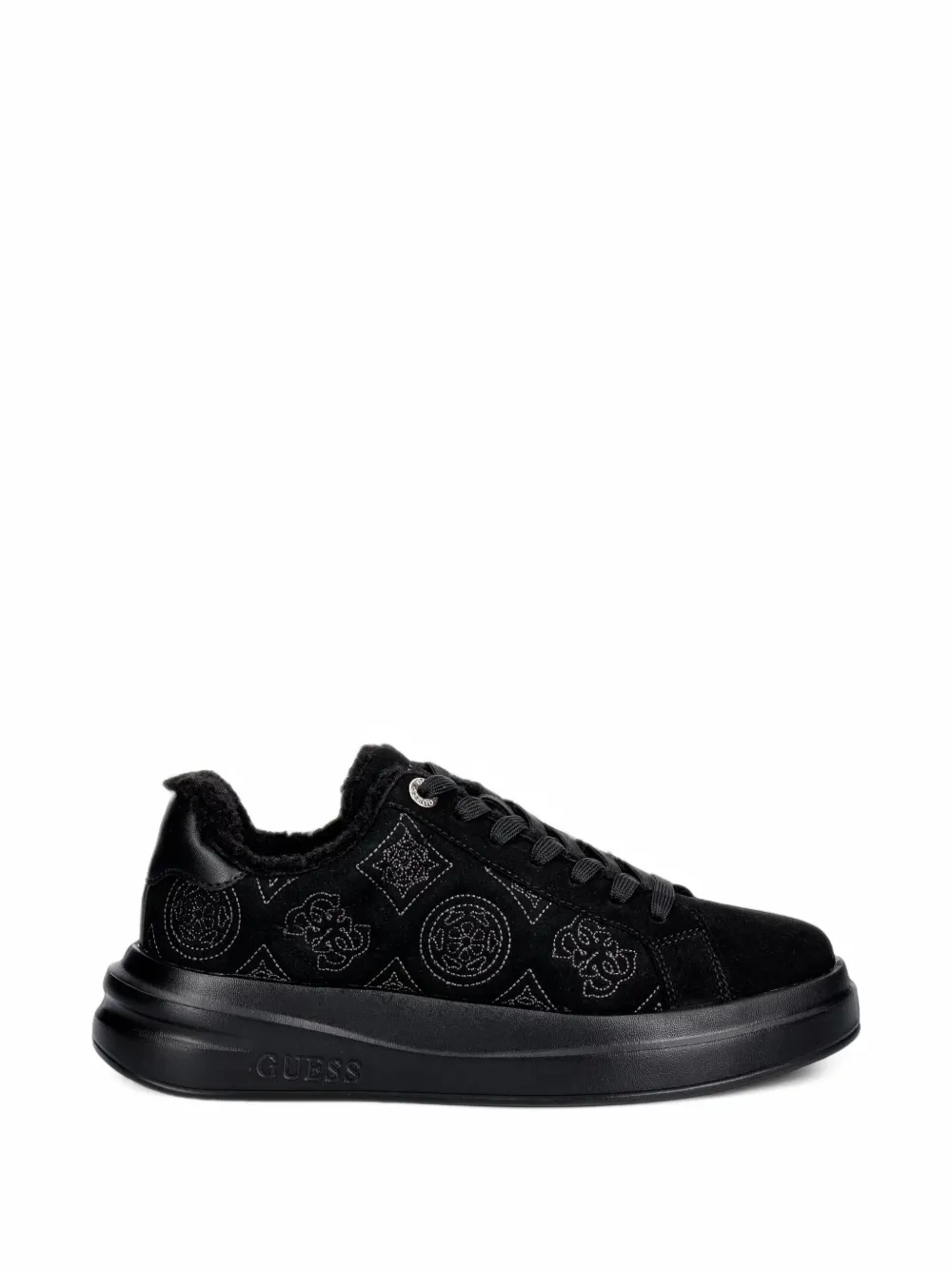 GUESS USA logo-embroidered platform sneakers - Schwarz