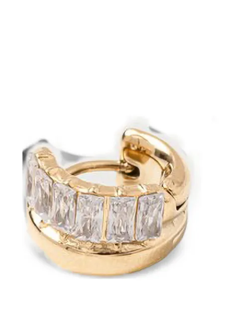 GUESS USA Les Baguettes crystal-embellished hoop earrings