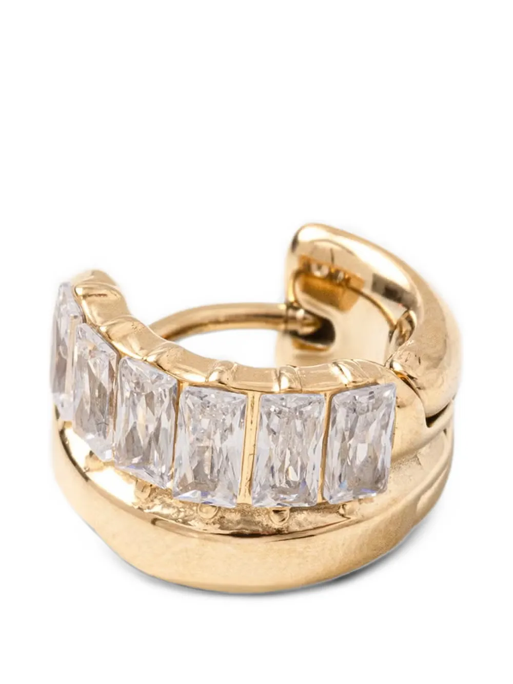 GUESS USA Les Baguettes crystal-embellished hoop earrings - Gold