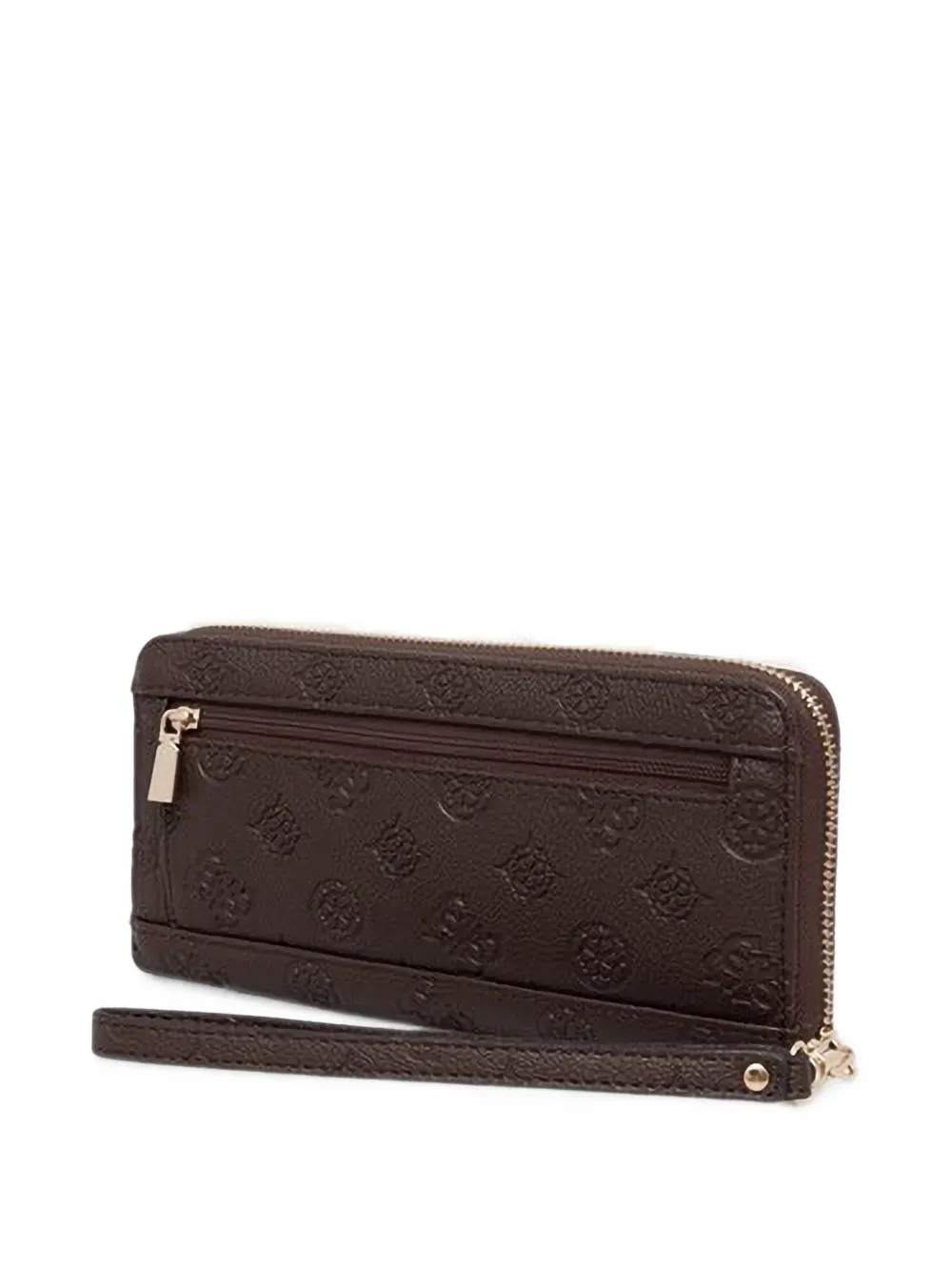GUESS USA Grote Blake portemonnee met logo-reliëf en rits Bruin