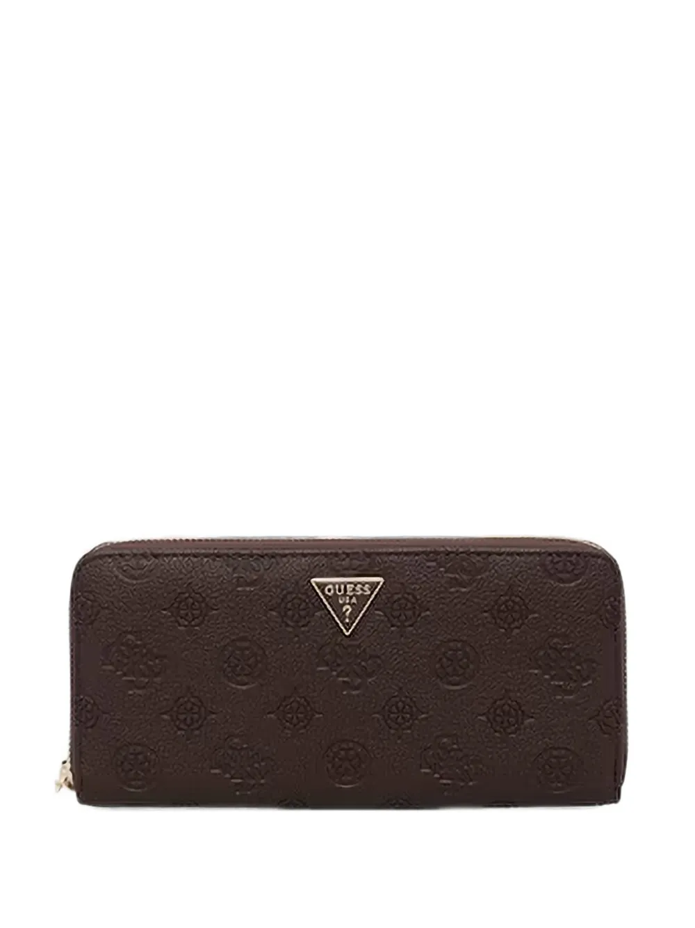GUESS USA large Blake logo-embossed zip-around wallet - Marrone