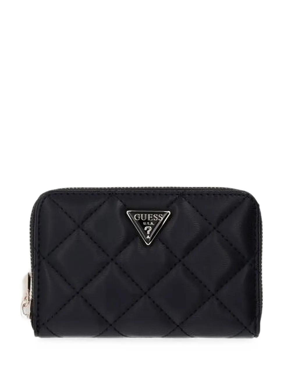 GUESS USA Juliet quilted logo-plaque wallet - Schwarz