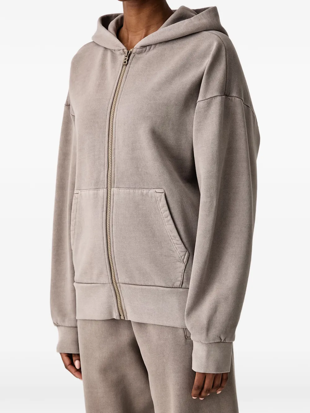 BOGNER FIRE+ICE Ilona hoodie met logopatch en rits Grijs